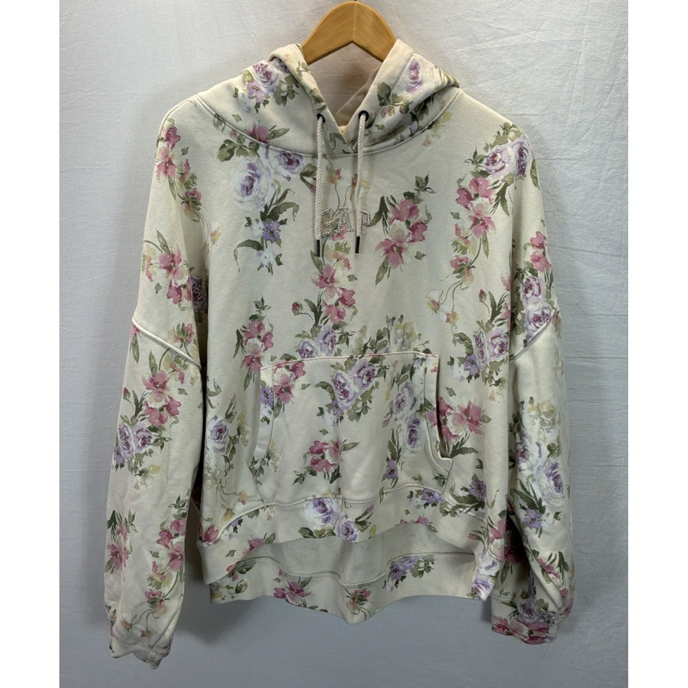 Gap x Love Shack Fancy  Oversized pastel Floral Hoodie Sweatshirt Streetwear XL